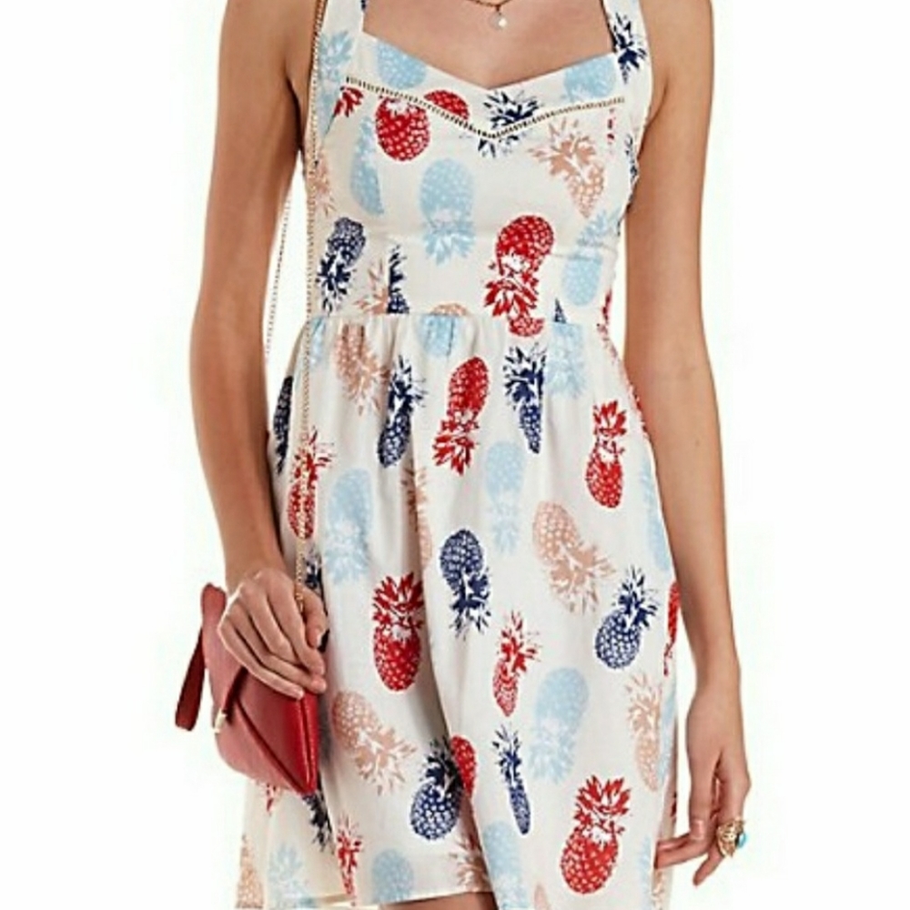 🍍Pineapple Pinup Halter Sundress 👚